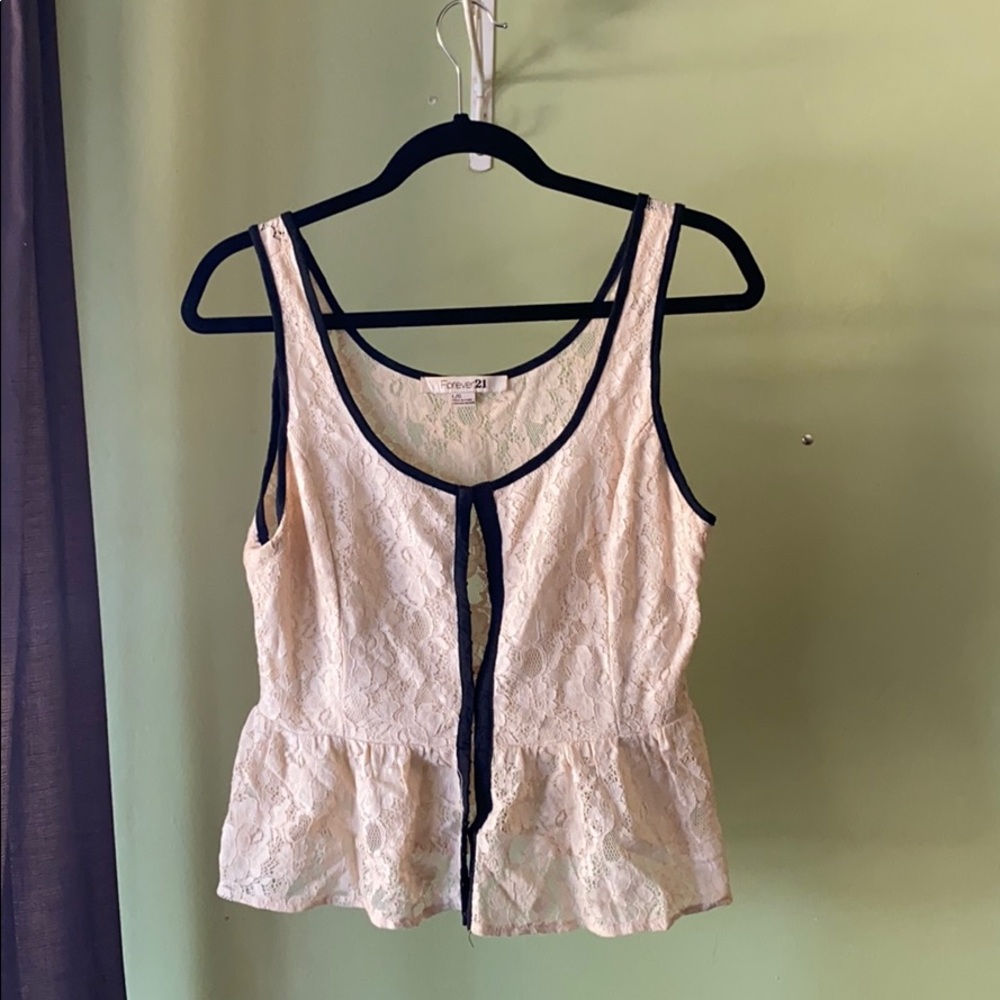 Lacey tank top blouse